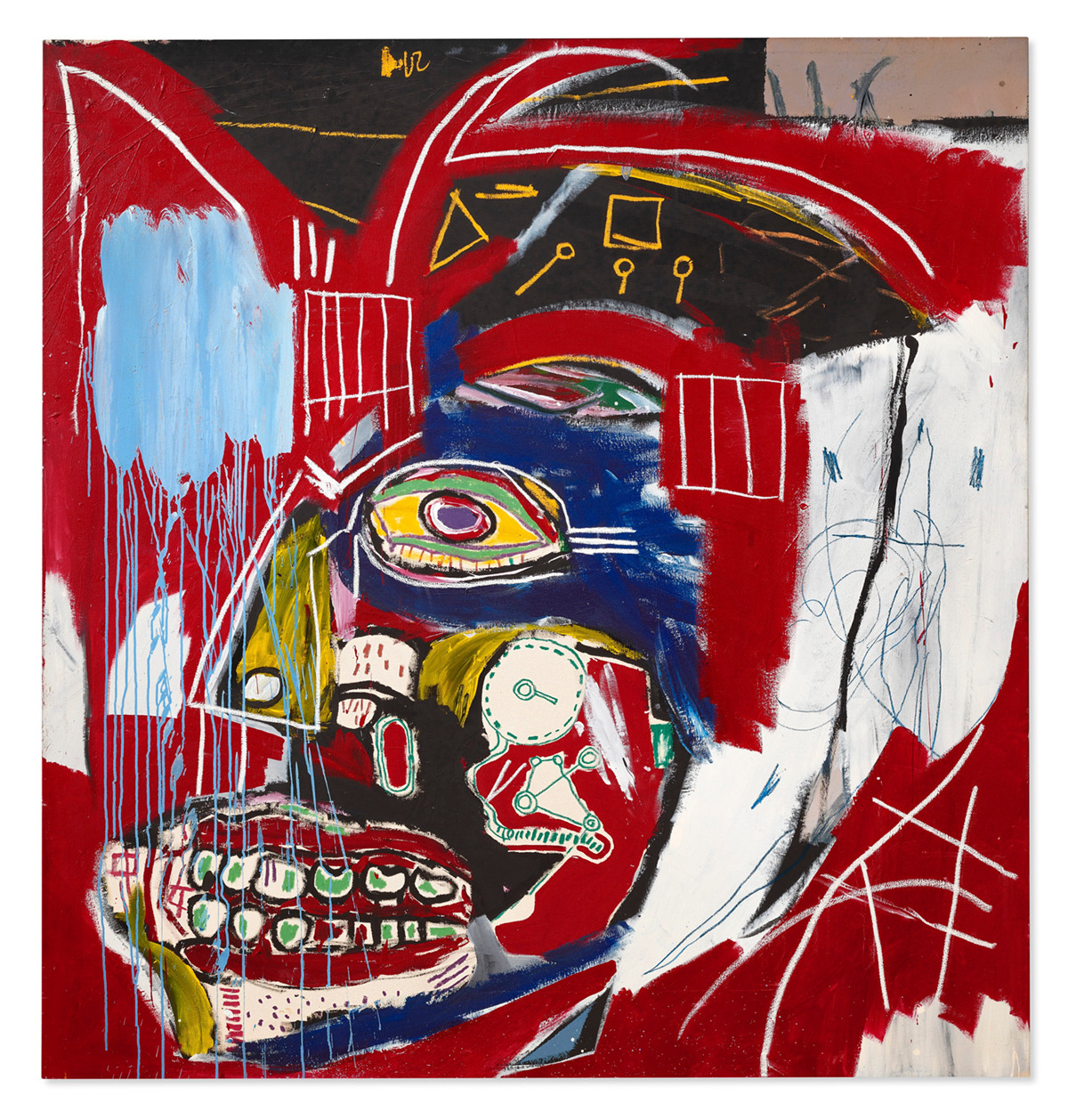 Jean-Michel Basquiat’s painting, In This Case, sold for well above the estimate of $50 million ($64 million).